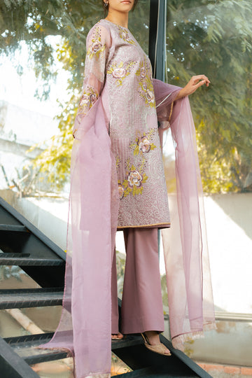 ROHI – Stitched 3PC Embroidered Organza Suit