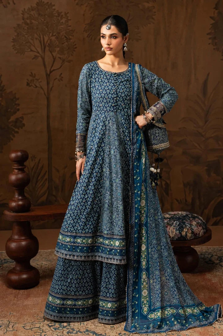 Luxury Breeze Lawn 3-Piece Suit – Printed Dupatta & Trouser