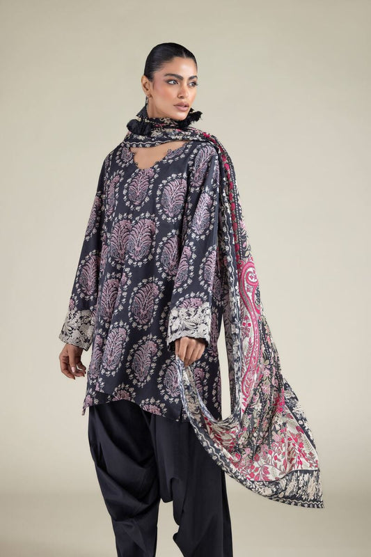 3 Piece BreezeLawn Printed UnStitched Suit with Printed Dupatta & Printed Trouser - Image 2