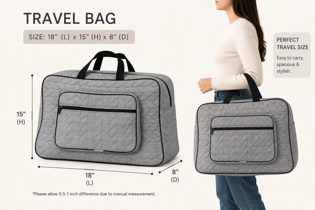 Signature Carry Ease Quilted Bag - Storage & Travelling Bag (Dark Pink)