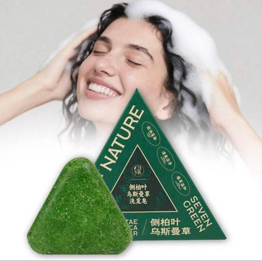 Nature Triangle Shampoo Bar, Nature Seven Green Soap Shampoo Bar
