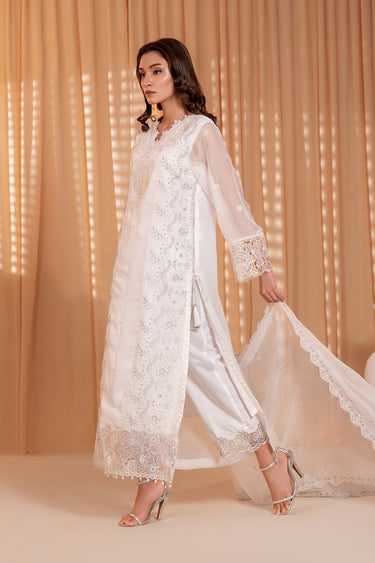 3-Piece Embroidered Chiffon Suit