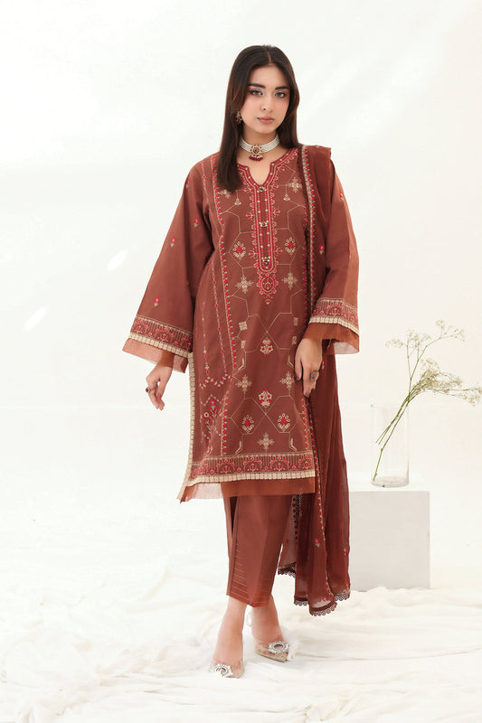 3 Piece - Embroidered Lawn Suit