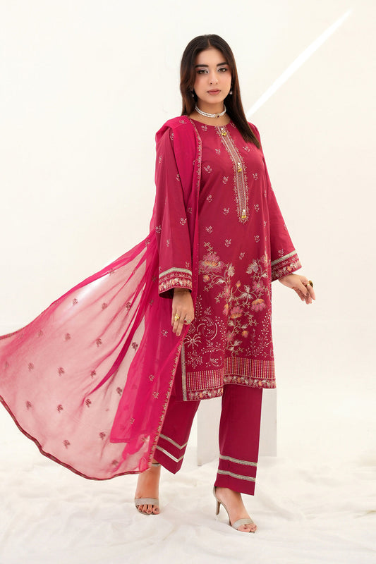 3 Piece - Embroidered Lawn Suit