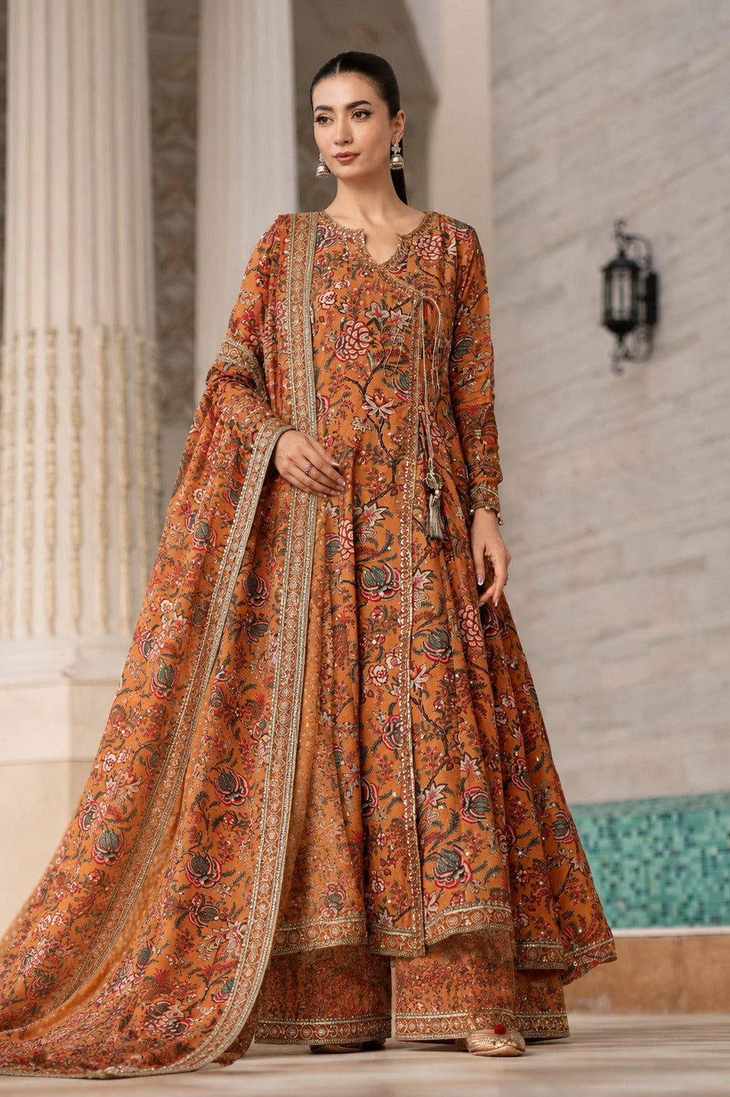 3 Piece BreezeLawn Printed UnStitched Suit with Printed Dupatta & Printed Trouser - Image 1