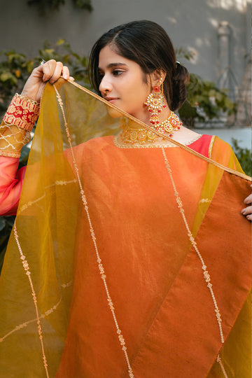 NIMAL – Stitched 3PC Embroidered Organza Suit