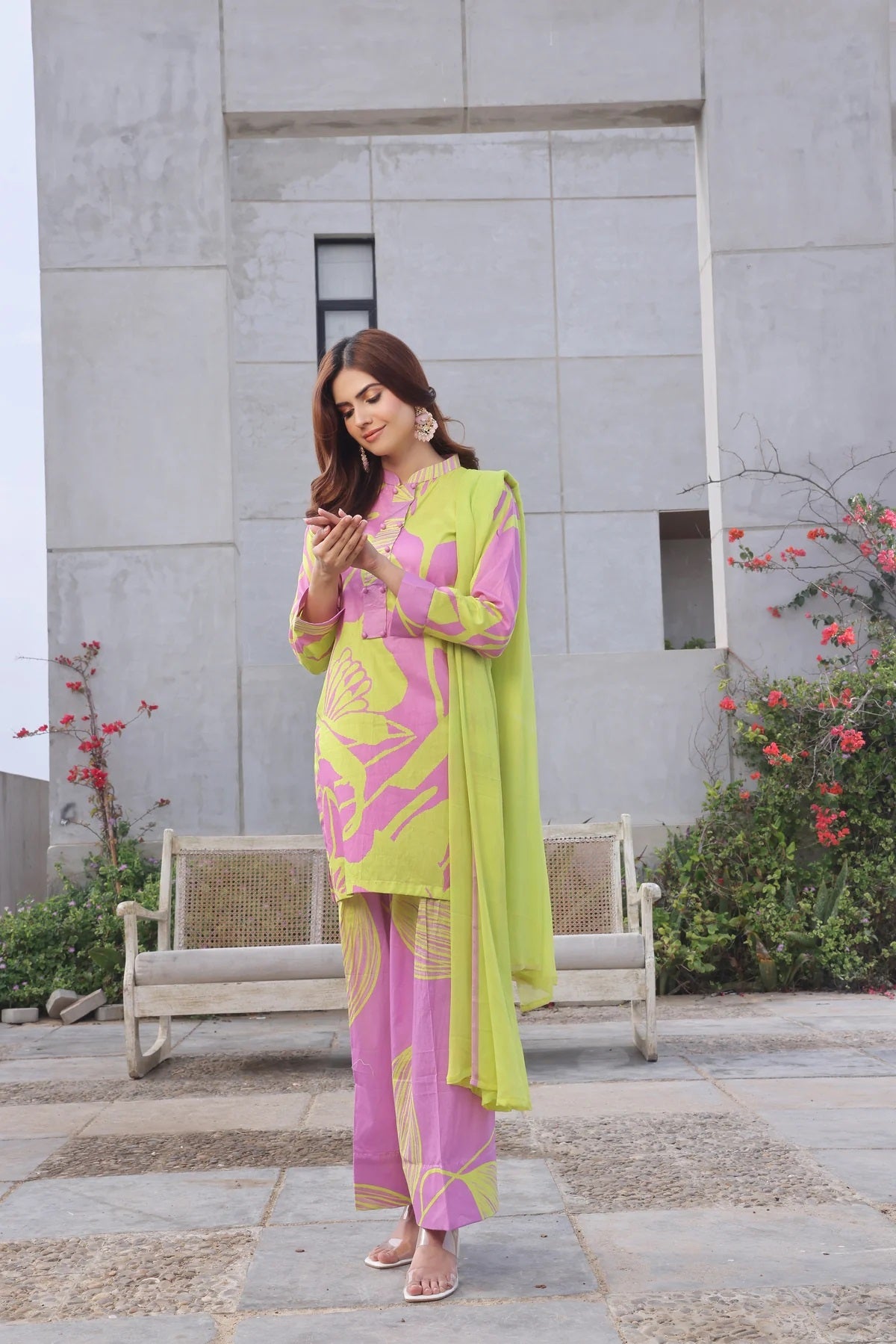 3 Piece BreezeLawn Printed UnStitched Suit with Printed Dupatta & Printed Trouser - Image 1