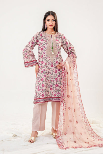 3 Piece - Embroidered Lawn Suit