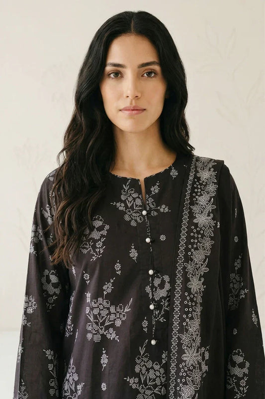 3 Piece BreezeLawn Printed UnStitched Suit with Printed Dupatta & Printed Trouser - Image 2