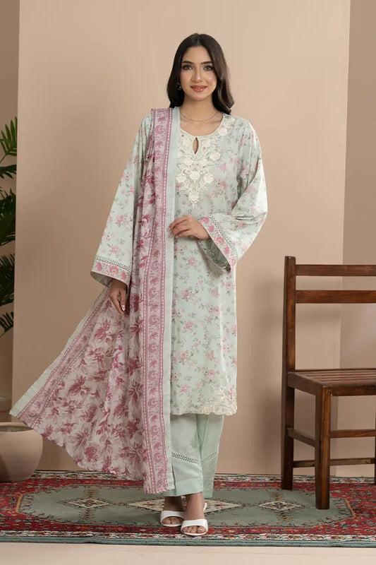 3 Piece - Embroidered Lawn Suit