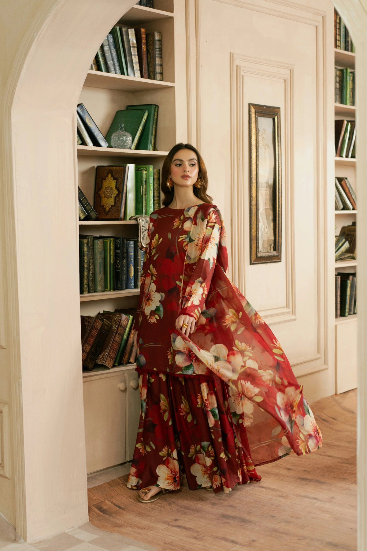 3 Piece BreezeLawn Printed UnStitched Suit with Printed Dupatta & Printed Trouser - Image 1