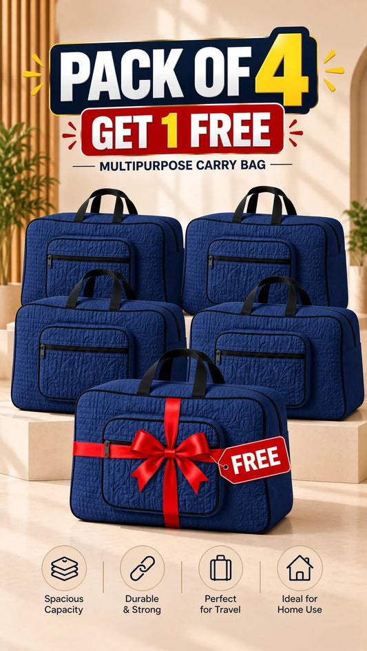 Signature Carry Ease Quilted Bag - Storage & Travelling Bag [Navy Blue]