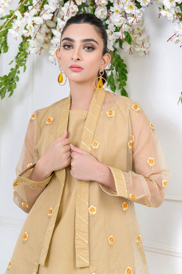 LEILA – Stitched 3PC Embroidered Organza Sui