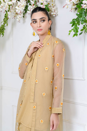 LEILA – Stitched 3PC Embroidered Organza Sui