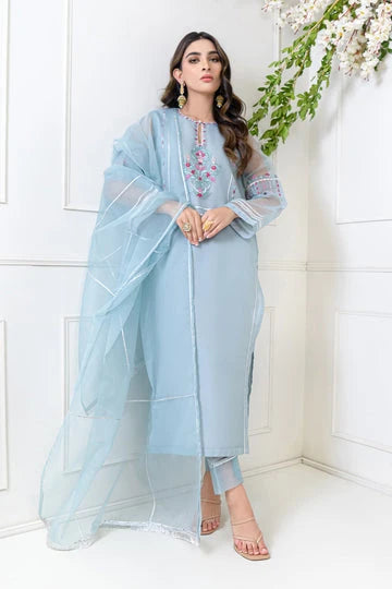 REEHA | Luxury Embroidered Organza 3-Piece Unstitched Collection
