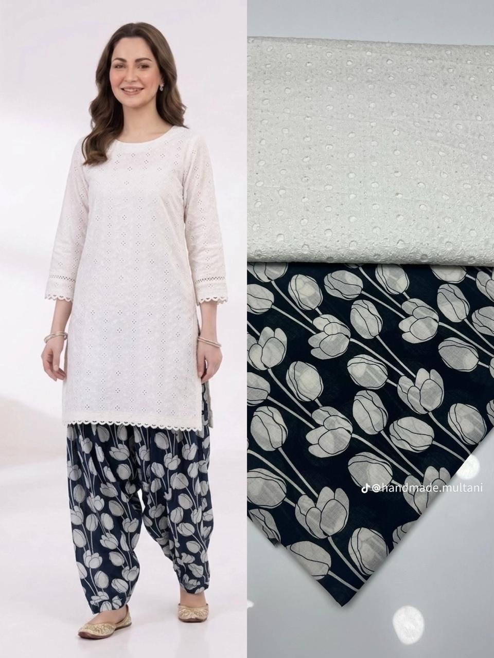 Premium Pure Lawn Chikankari 2PC Women’s Suit