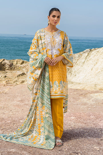 MUSTARD LUXE – Stitched 2PC Embroidered Khaddar Suit
