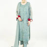 3 Piece - Embroidered Chiffon Suit