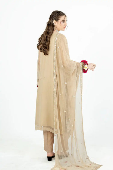 3 Piece - Embroidered Chiffon Suit