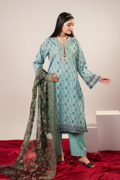 3 Piece - Embroidered Lawn Suit