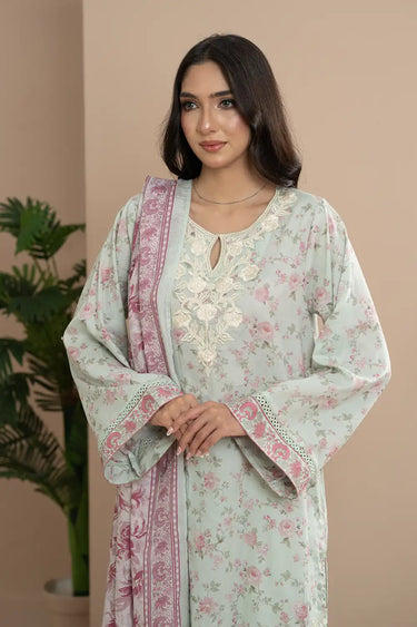 3 Piece - Embroidered Lawn Suit