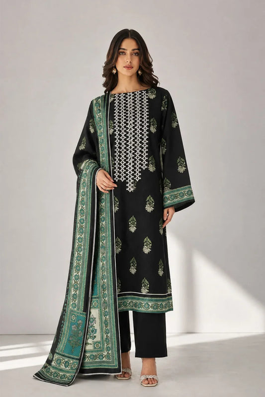 3 PIECE - EMBROIDERED CAMBRIC SUIT