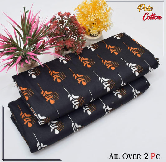 Polo cotton printed 2PC ladies suit set, elegant and comfortable, image 1 of 1