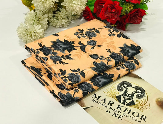 Ladies' Polo Cotton Printed 2PC Suit - casual, comfortable, stylish. Image 1 of 1.