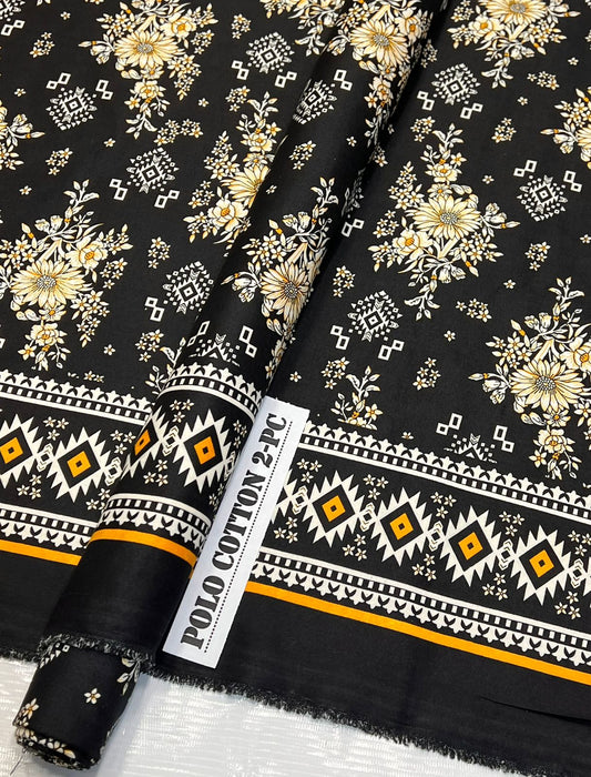 Ladies Polo Cotton Printed 2PC Suit - Sale Offer. Front view of a stylish and comfortable outfit.