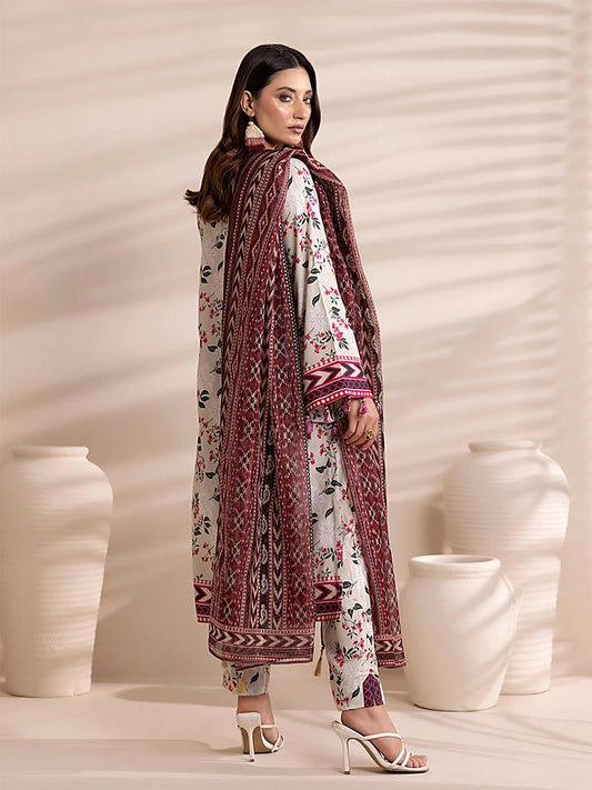 3 Piece BreezeLawn Printed UnStitched Suit with Printed Dupatta & Printed Trouser - Image 2