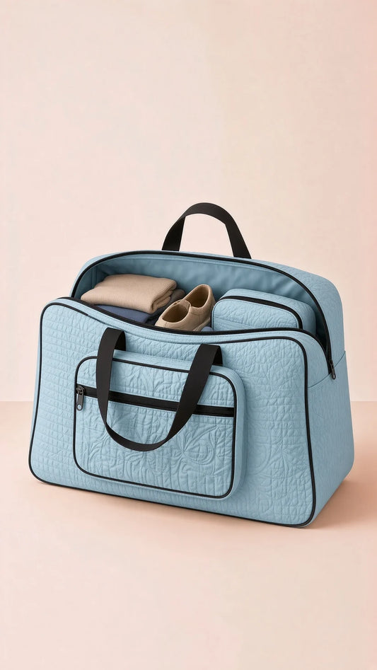 Signature Carry Ease Quilted Bag - Storage & Travelling Bag [Sky Blue]