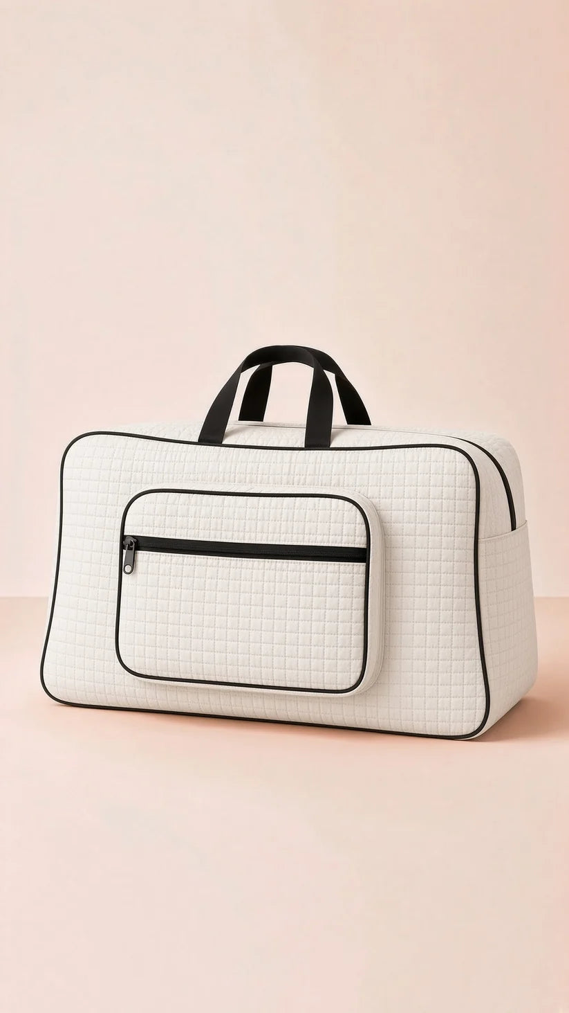 Signature Carry Ease Quilted Bag - Storage & Travelling Bag [White]