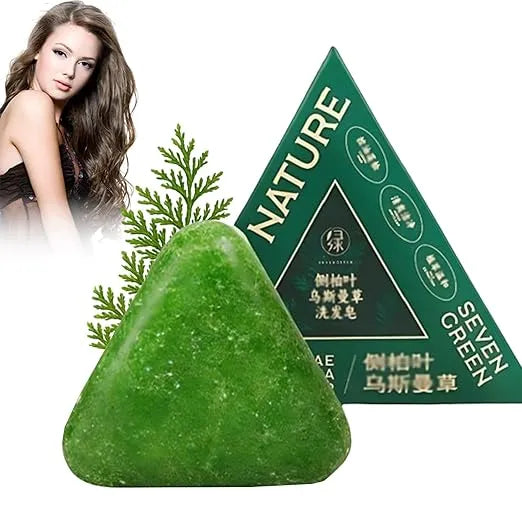 Nature Triangle Shampoo Bar, Nature Seven Green Soap Shampoo Bar