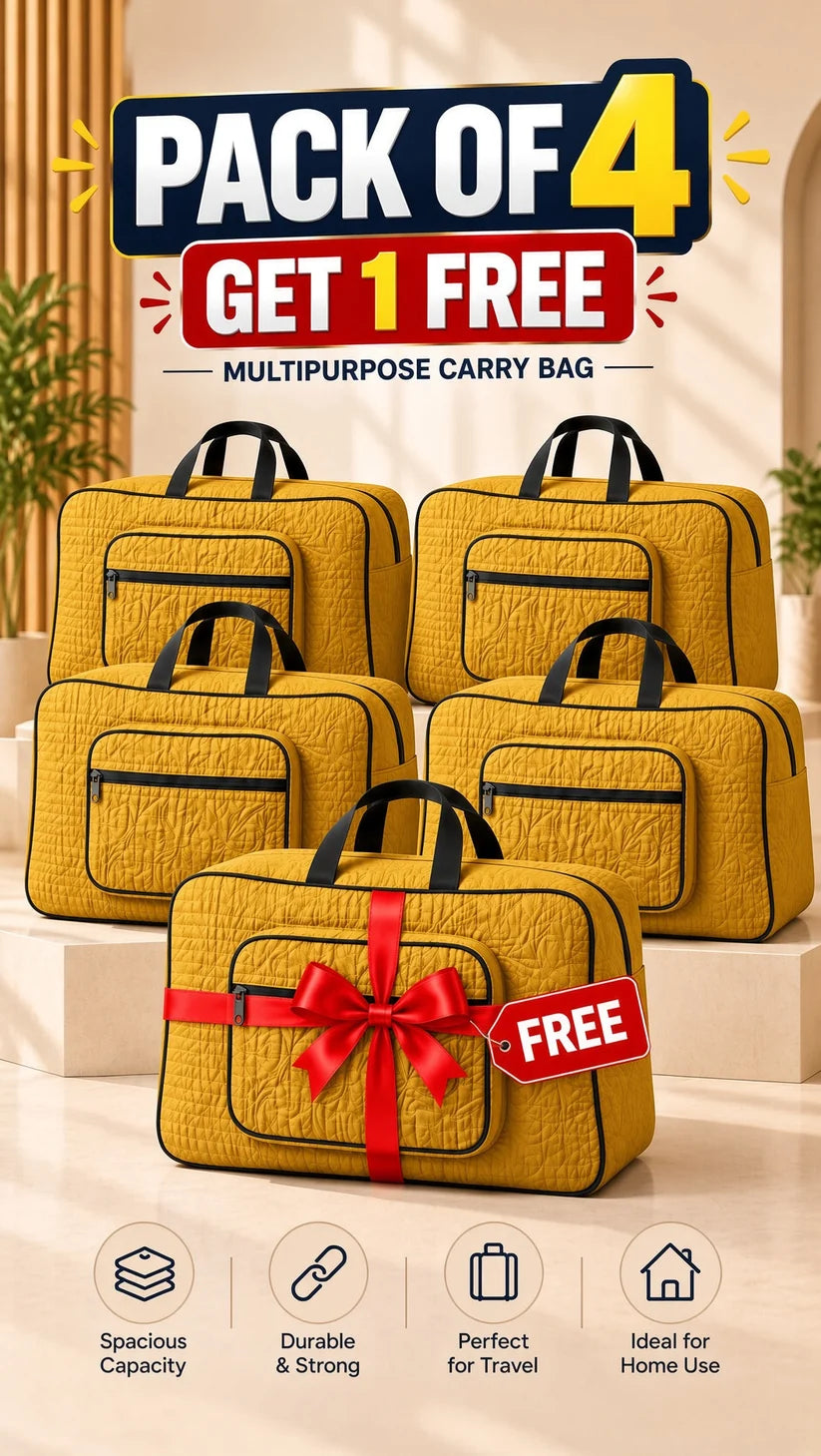 Signature Carry Ease Quilted Bag - Storage & Travelling Bag [Yellow]